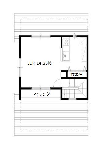 集合住宅　1階間取り